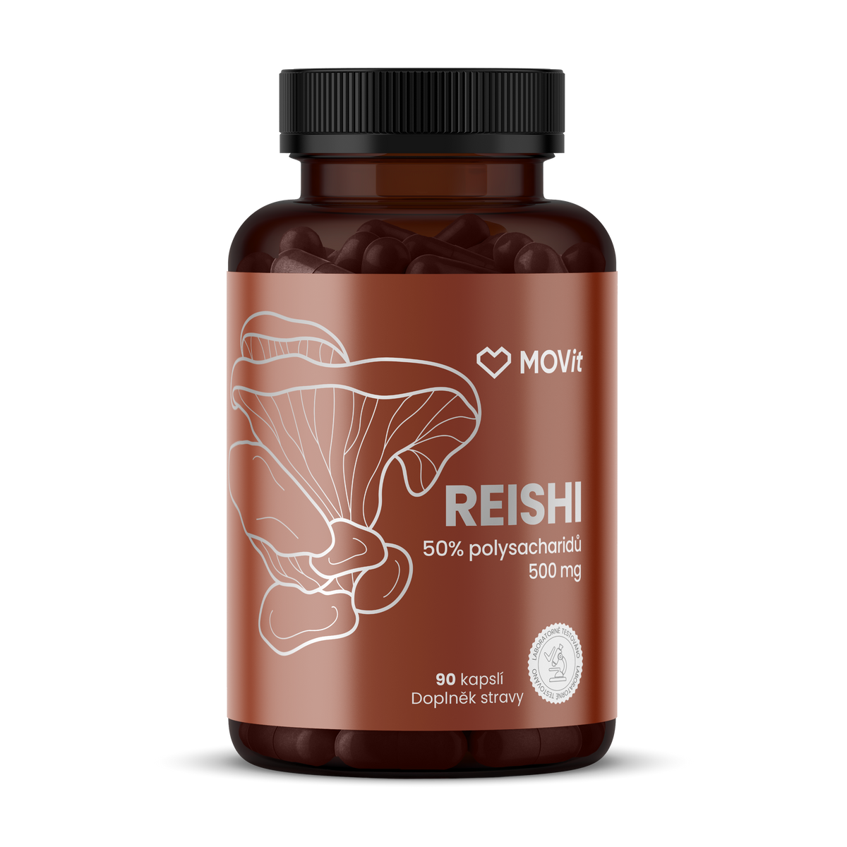 Reishi 50% polysacharidů 500 mg, 90 kapslí