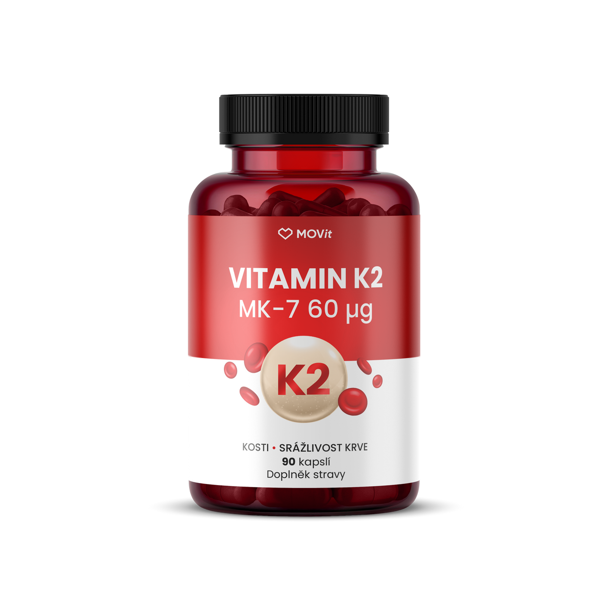 Vitamin K2 MK-7 60 mcg, 90 kapslí