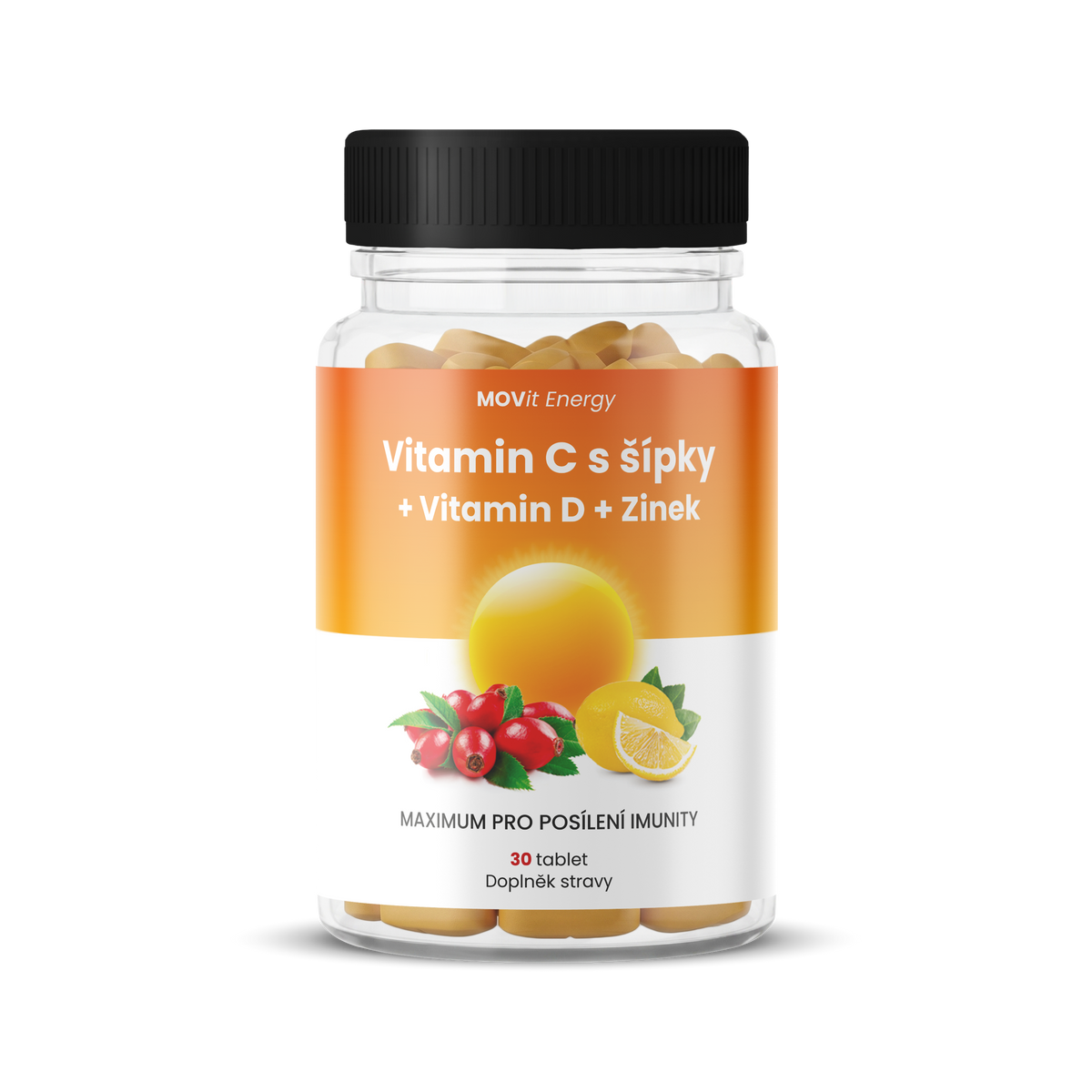 Vitamín C 1200 mg s šípky + Vitamín D + Zinek PREMIUM