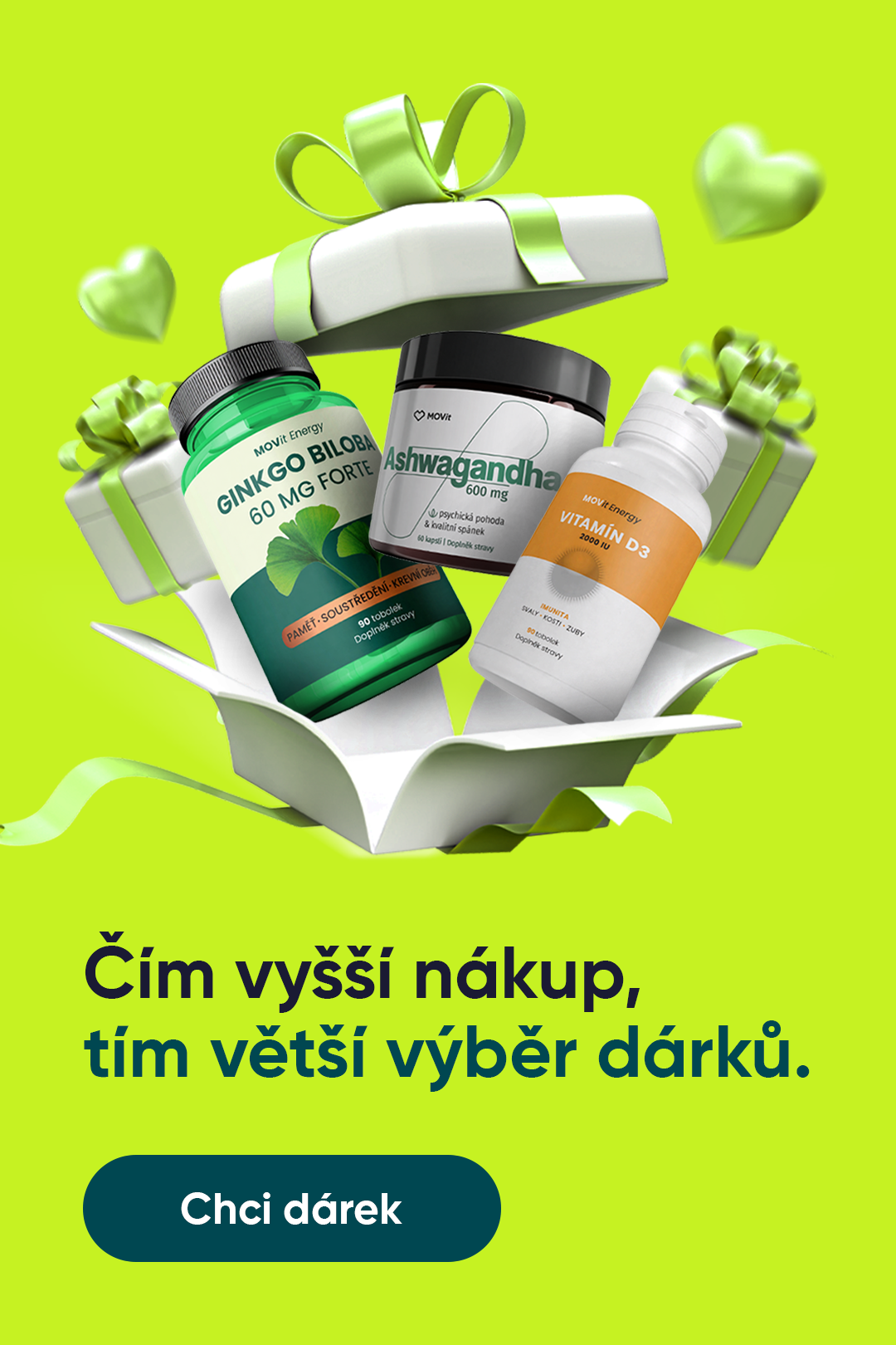 Dárková kaskáda – čím vyšší nákup, tím větší výběr dárků, desktop banner
