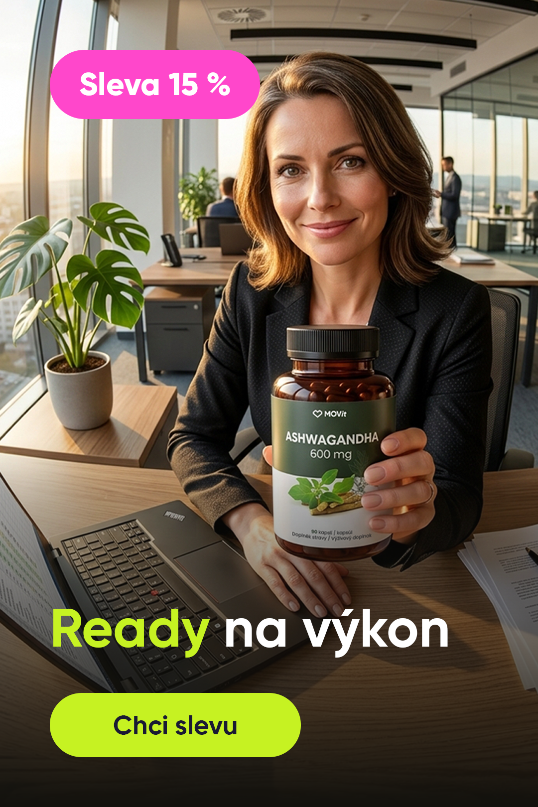 Sleva 15 % – Ready na výkon, desktop banner