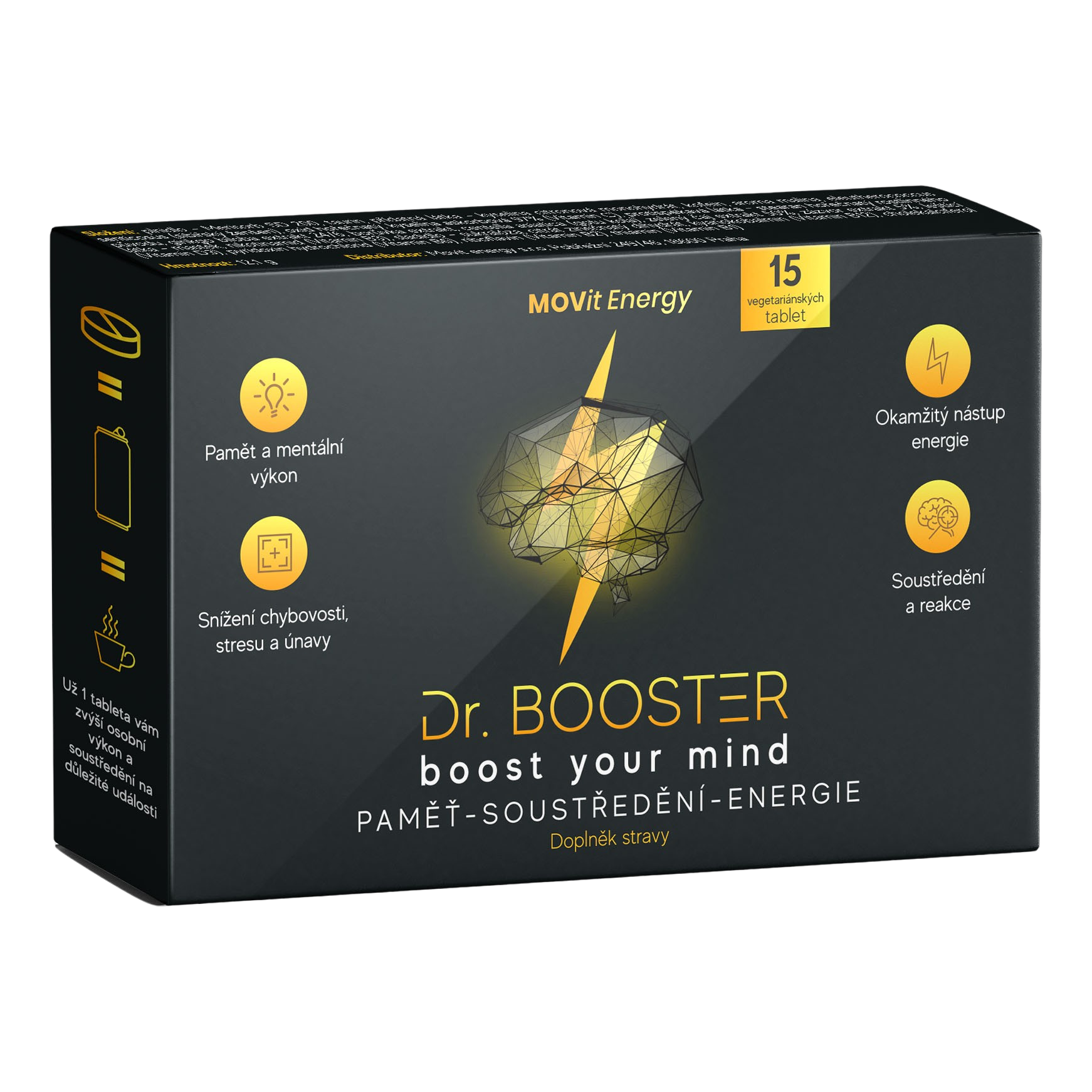 Dr. Booster- paměť, soustředění, energie, 15 veganských tablet