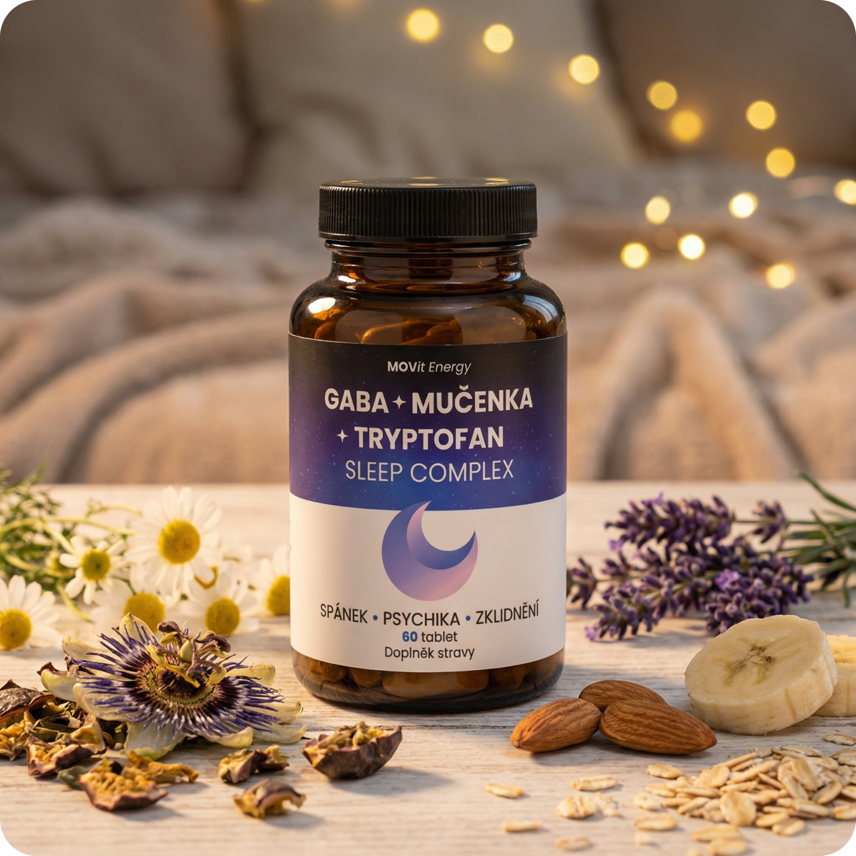 Sleep Complex GABA + Tryptofan + Mučenka, 60 tablet