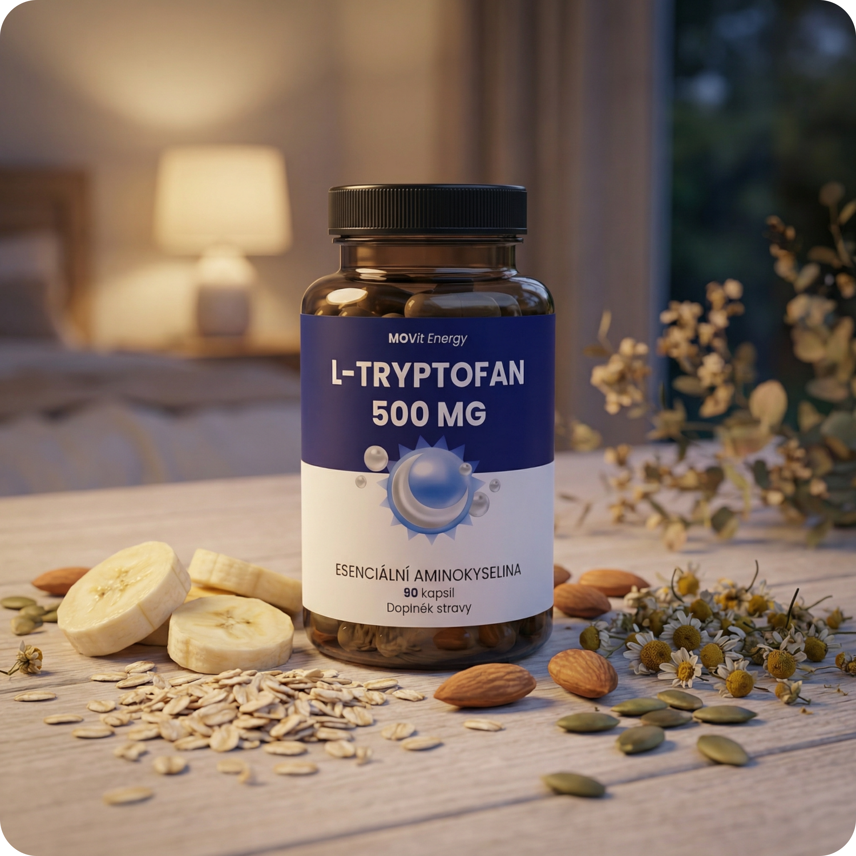 L-Tryptofan 500 mg, 90 kapslí