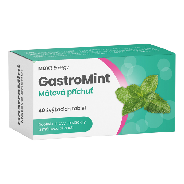 GastroMint Mátová příchuť, 40 žvýkacích tablet
