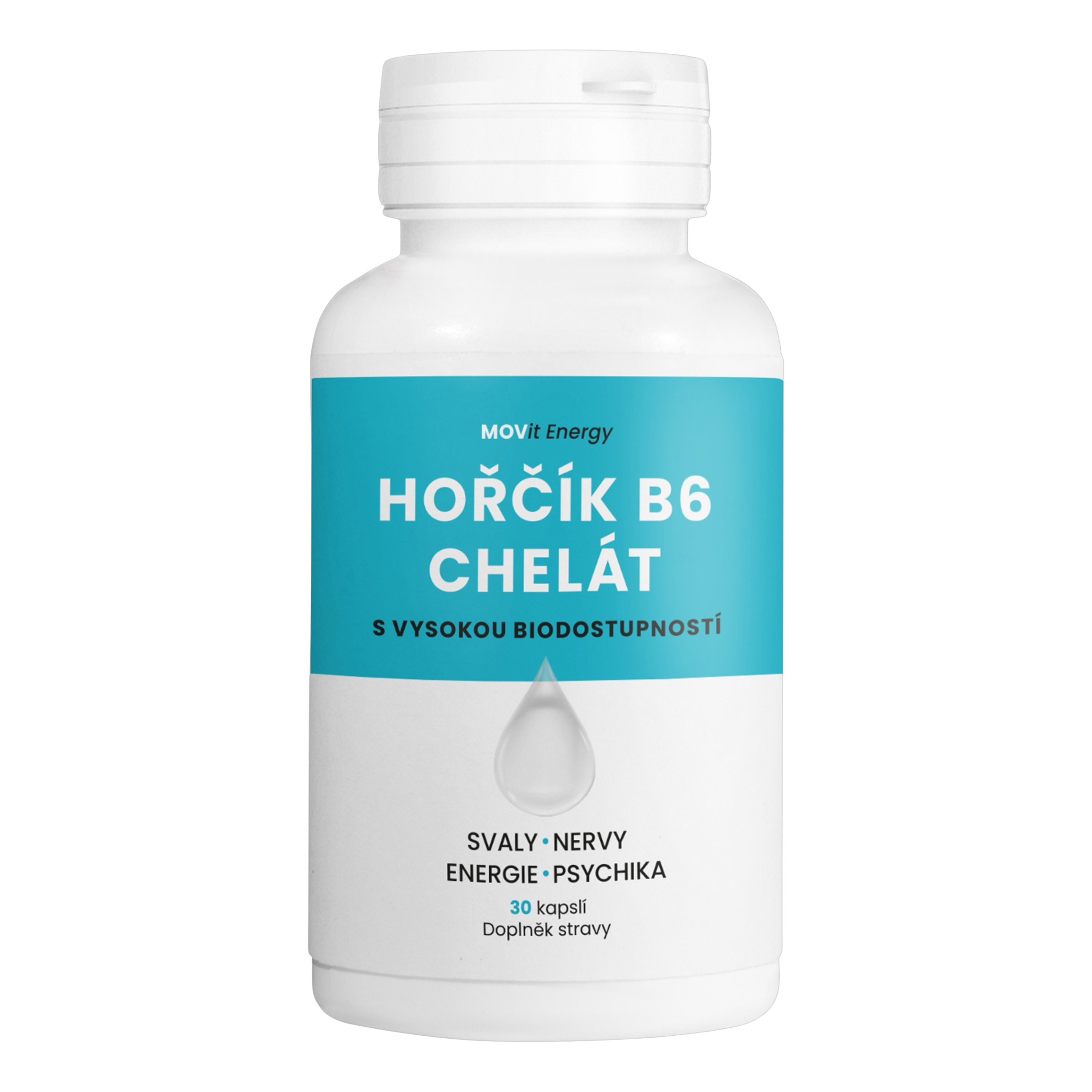 Hořčík B6 Chelát 100 mg, 30 veganských kapslí