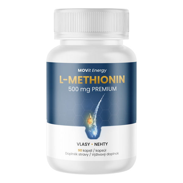 L-Methionin PREMIUM 500 mg, 90 veganských kapslí