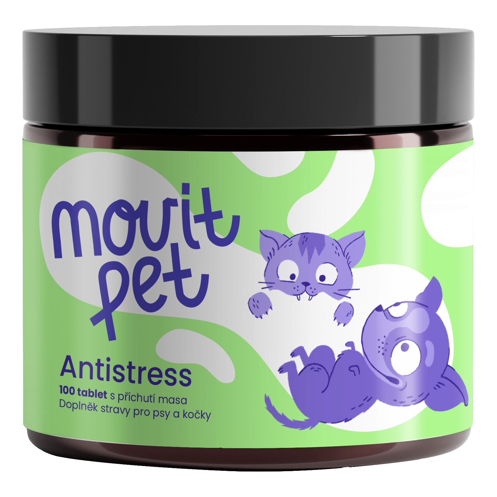 MOVit PET Antistress, 100 tablet s příchutí masa