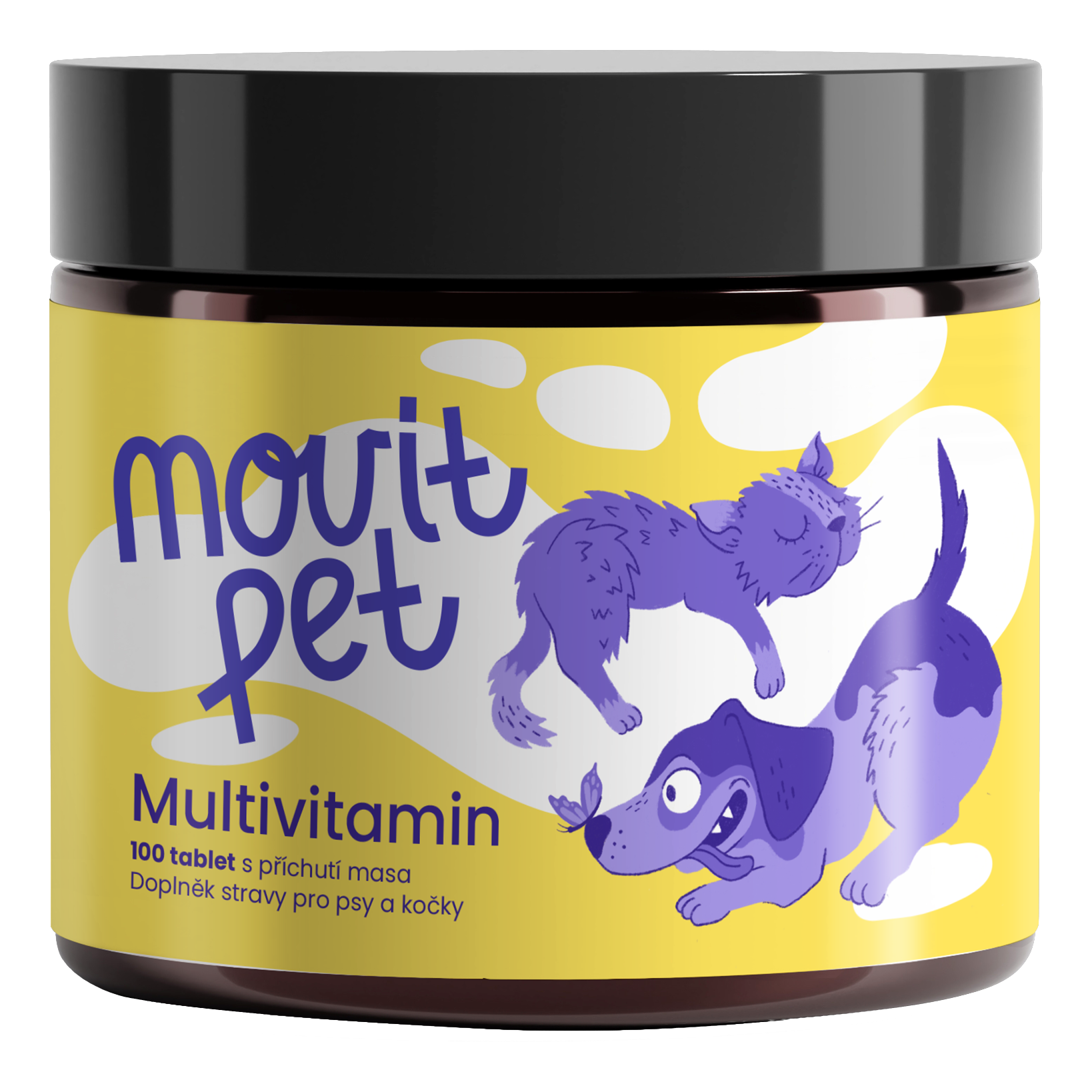 MOVit PET Multivitamin, 100 tablet s příchutí masa