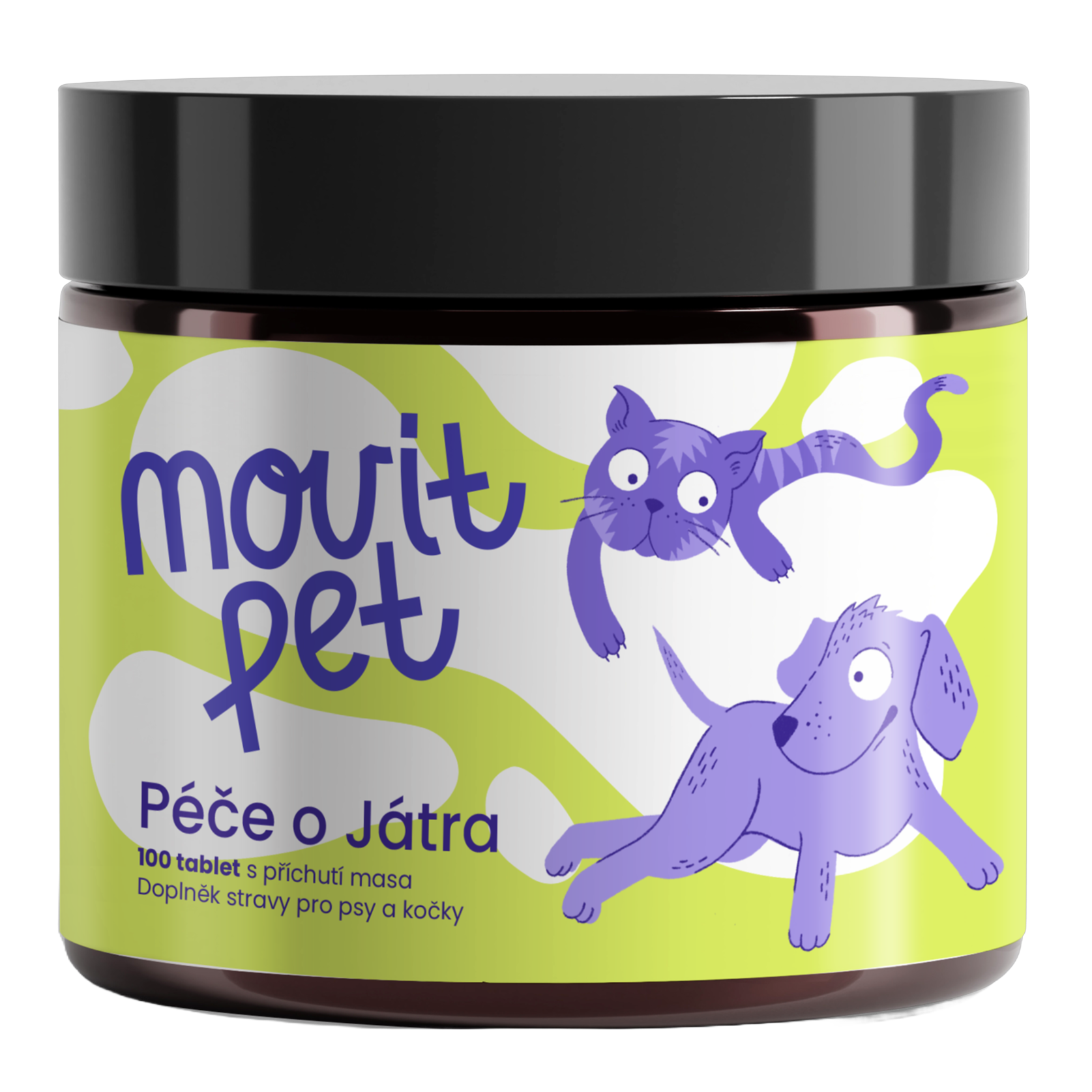 MOVit PET Péče o Játra, 100 tablet s příchutí masa