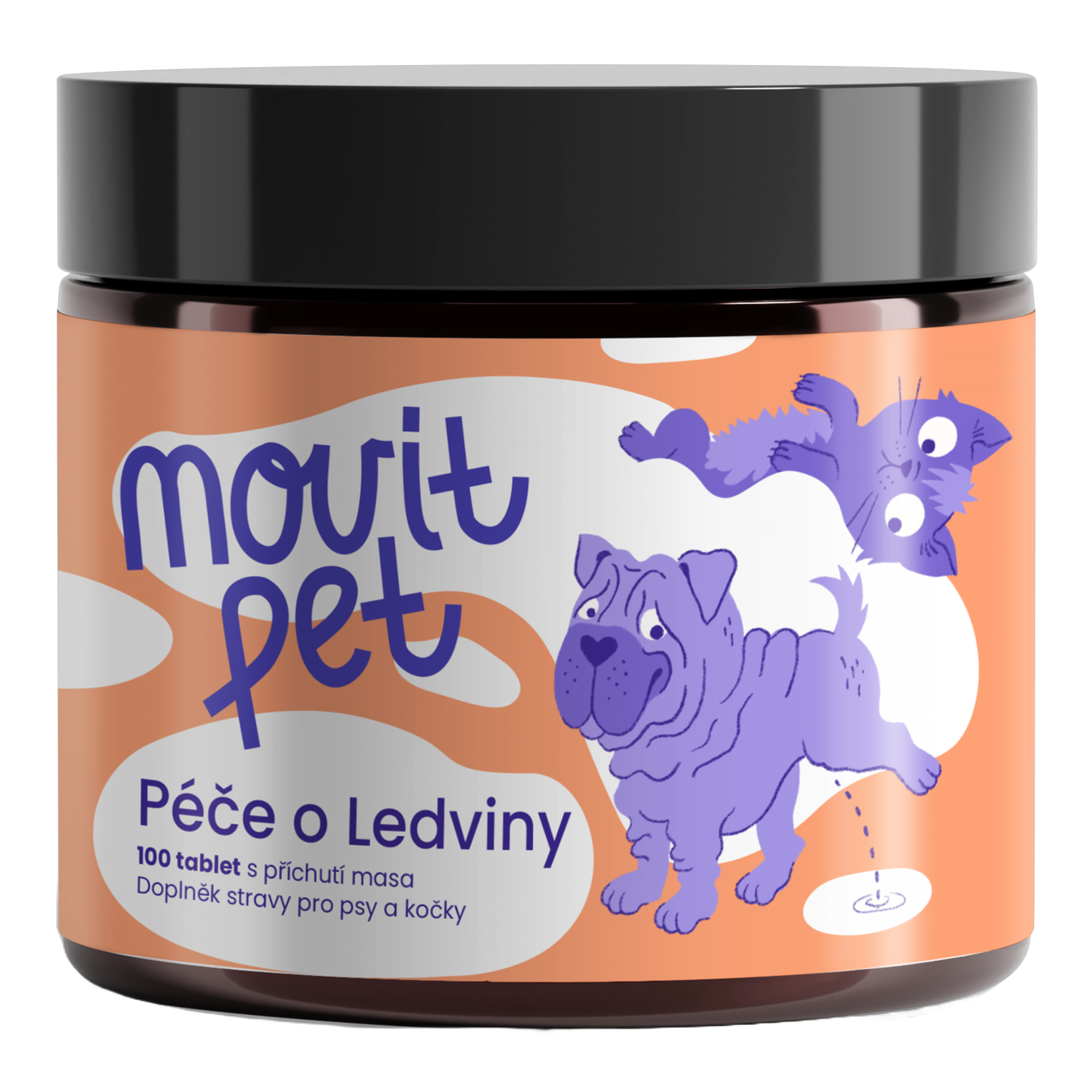 MOVit PET Péče o Ledviny, 100 tablet s příchutí masa