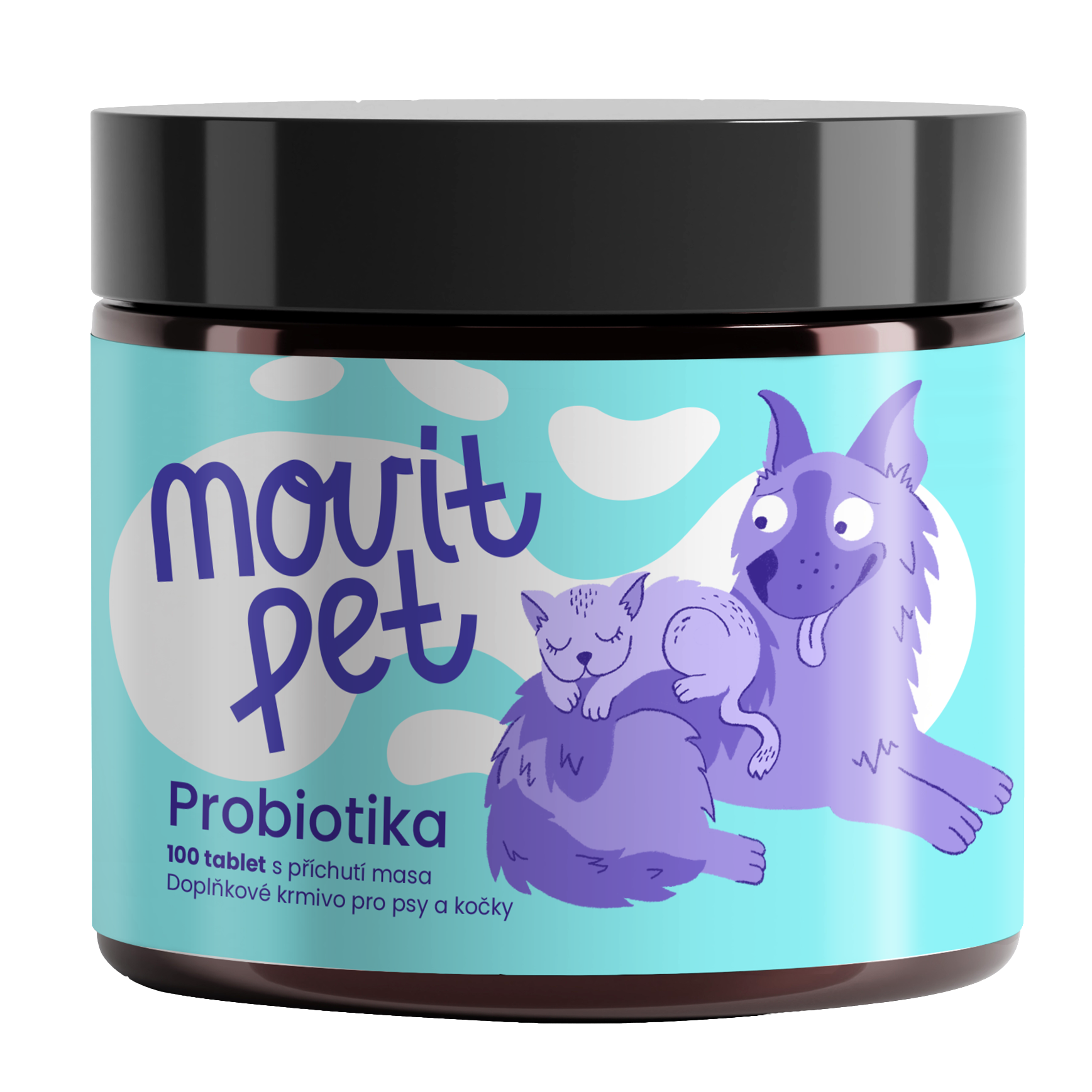 Probiotika pro psy a kočky, 100 tablet s příchutí masa