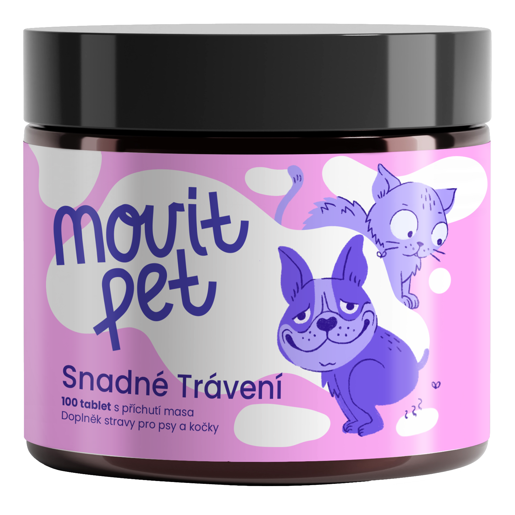 MOVit PET Snadné Trávení, 100 tablet s příchutí masa