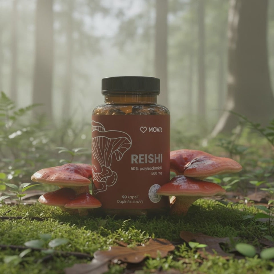 Načíst video: Reishi 50% polysacharidů 500 mg, 90 kapslí