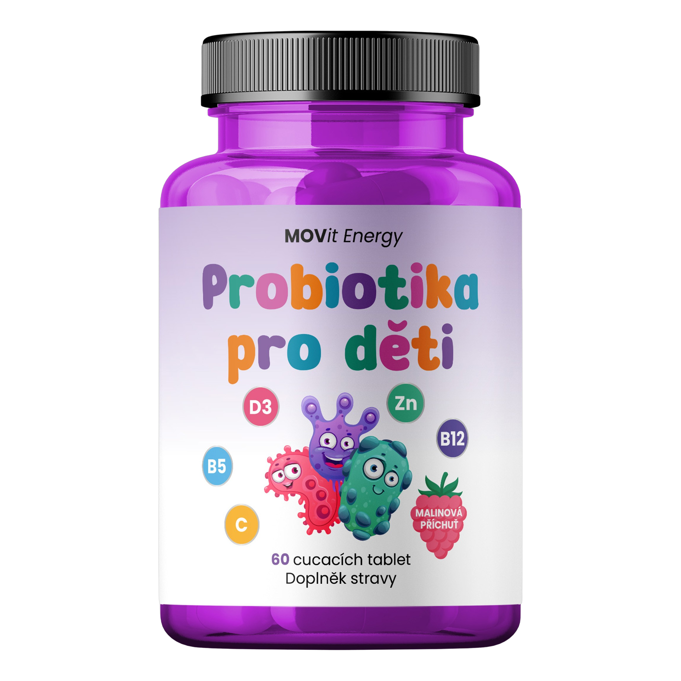 Probiotika pro děti s vitamíny, 60 cucavých tablet