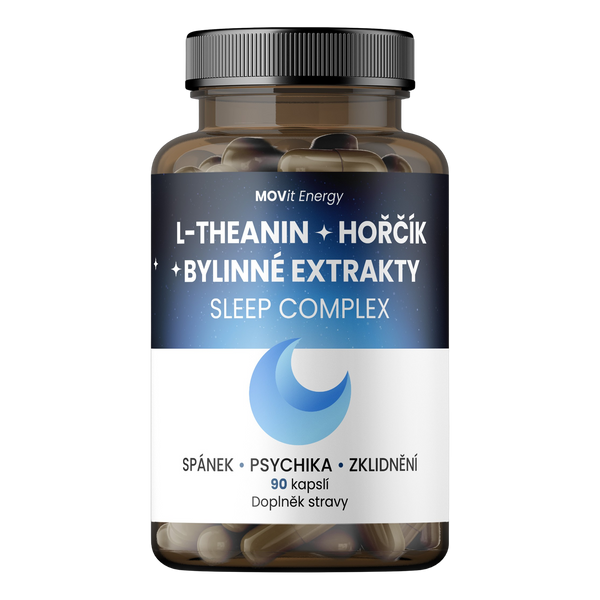 Sleep Complex L-Theanin + Hořčík + Bylinné extrakty, 90 kapslí