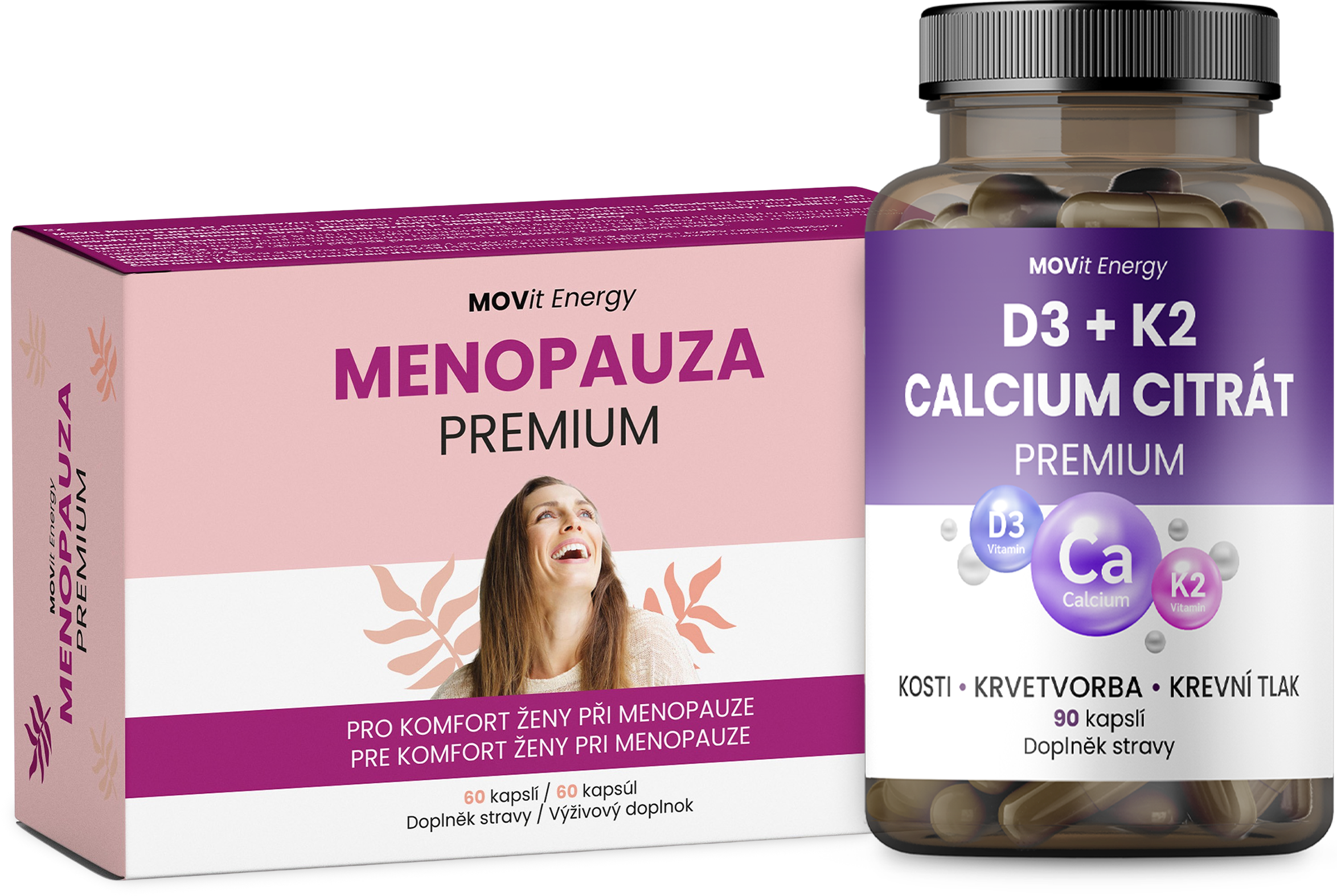 Active Lady (Menopauza Premium, D3 + K2 & Vápník)