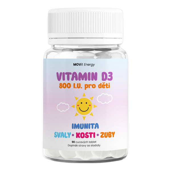Vitamín D3 800 I.U. pro děti, 90 tablet